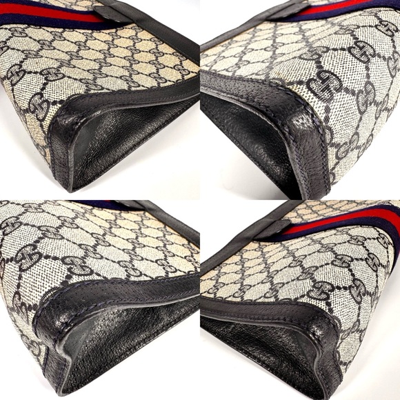 Gucci Ophidia GG Supreme Monogram Clutch/Crossbody – Navy Blue – Vintage - Picture 9 of 13